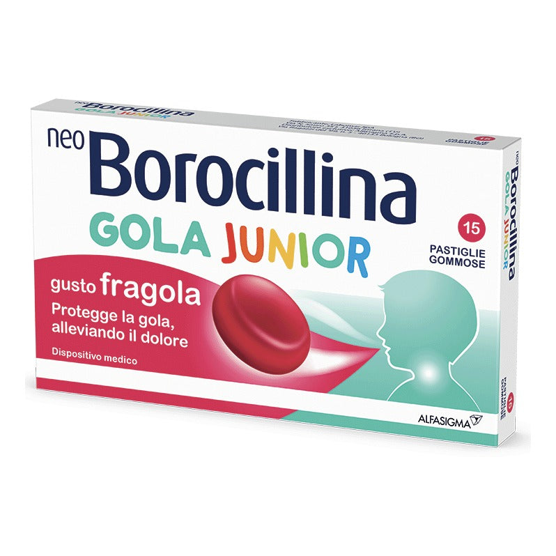 Neoborocillina Gola Junior 15 Pastiglie Fragola