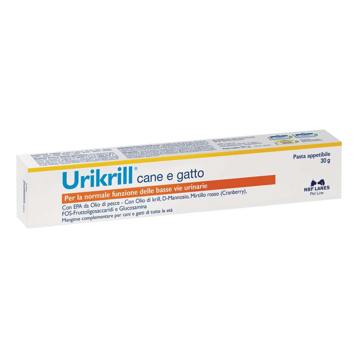 Urikrill Cani Gatti | Integratore Vie Urinarie Microbiota | Pasta 30g  