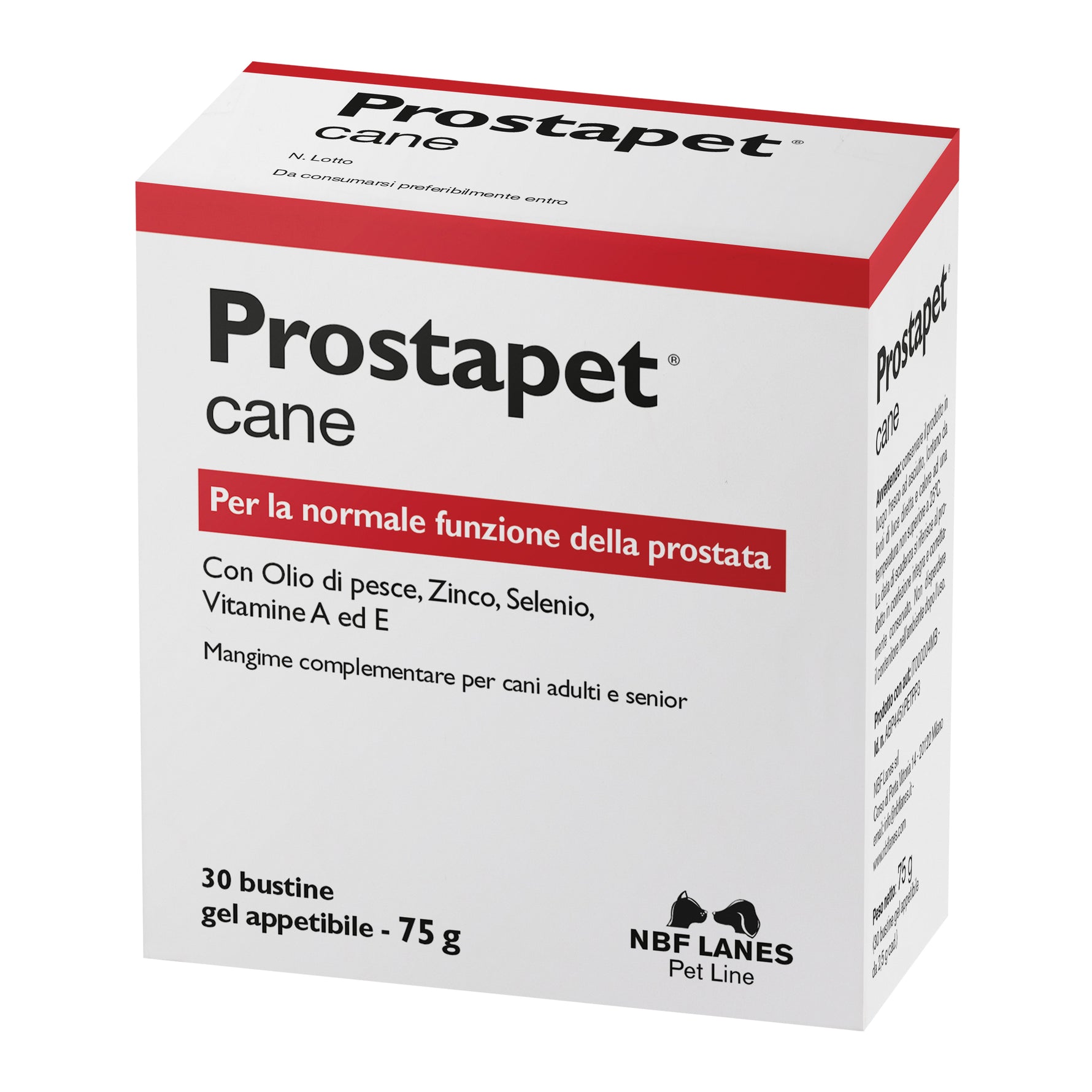 Prostapet Cane | Integratore Funzione Prostata Cani | Gel 60 Bustine

