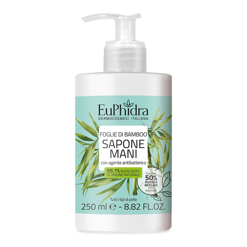 Euphidra Sapone Mani Liquido Profumo Foglie Di Bamboo 250ml  