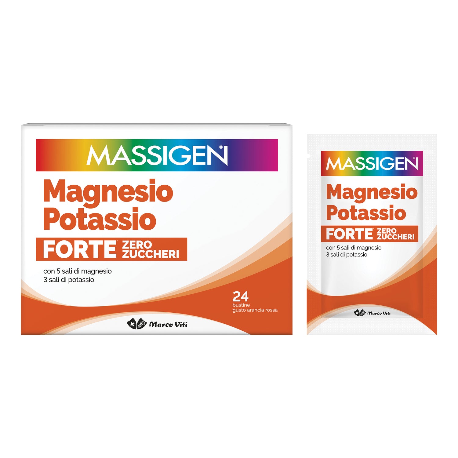 Massigen Magnesio E Potassio Forte Zero Zucchero 24 Bustine