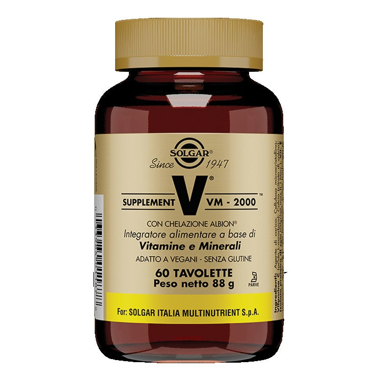 Solgar VM 2000 | Multivitaminico Multiminerale Vegano | 60 Tavolette  