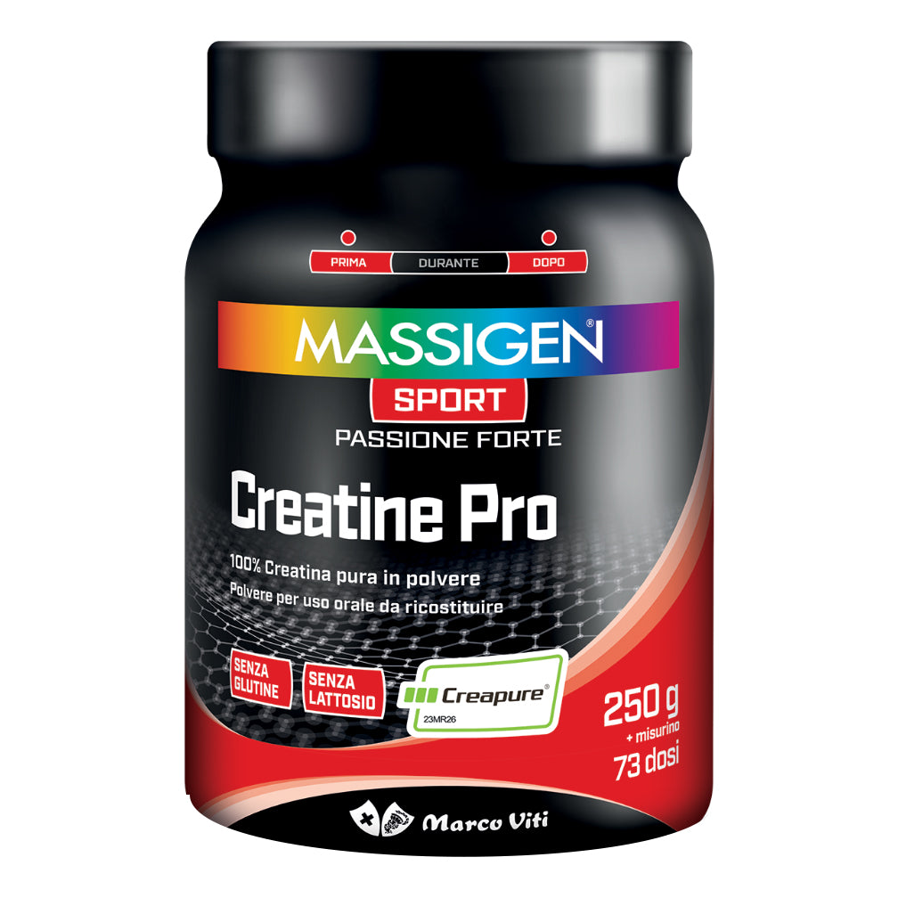 Massigen Sport Creatine Pro - 100% Creatina Pura Polvere 250g