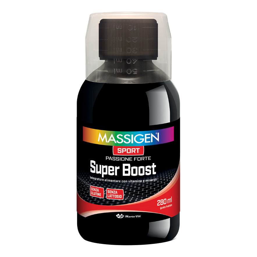 Massigen Sport Super Boost - Integratore Energetico Liquido Gusto Fruttato 280ml
