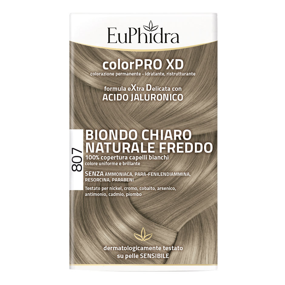 EuPhidra Color Pro Xd - Colorazione Permanente N.807 Biondo Chiaro Naturale Freddo