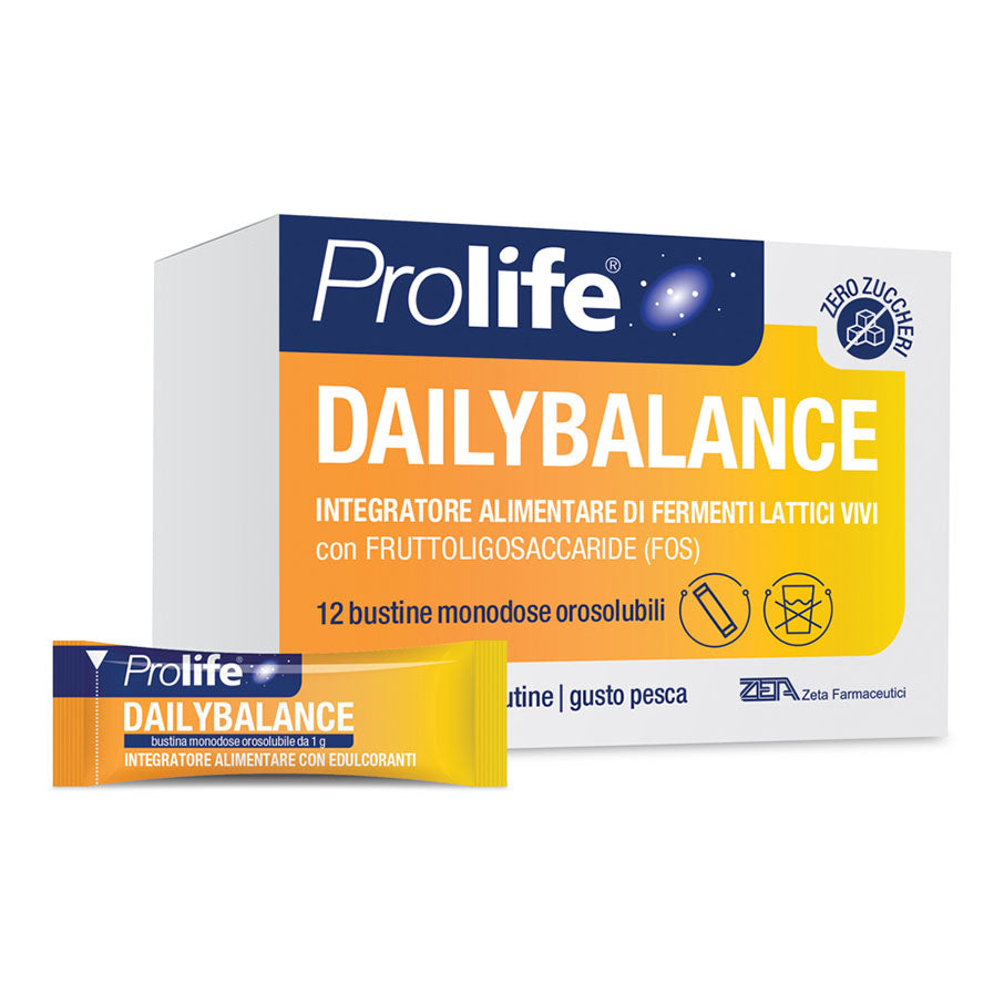 Prolife Dailybalance - Integratore Di Fermenti Lattici Vivi 12 Bustine Orosolubili 1g