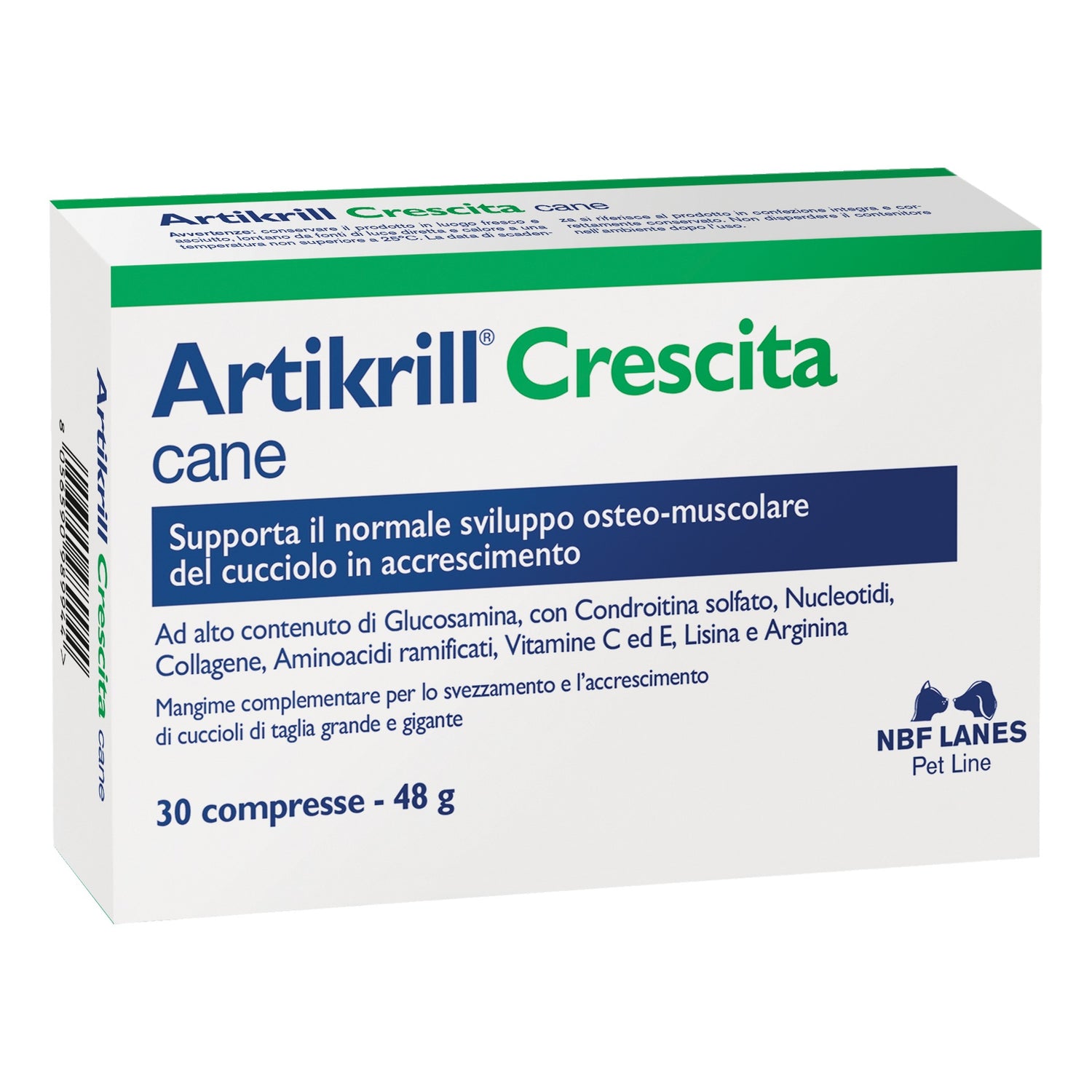 Artikrill Crescita Cane | Integratore Cuccioli Sviluppo Ossa | 30 Compresse