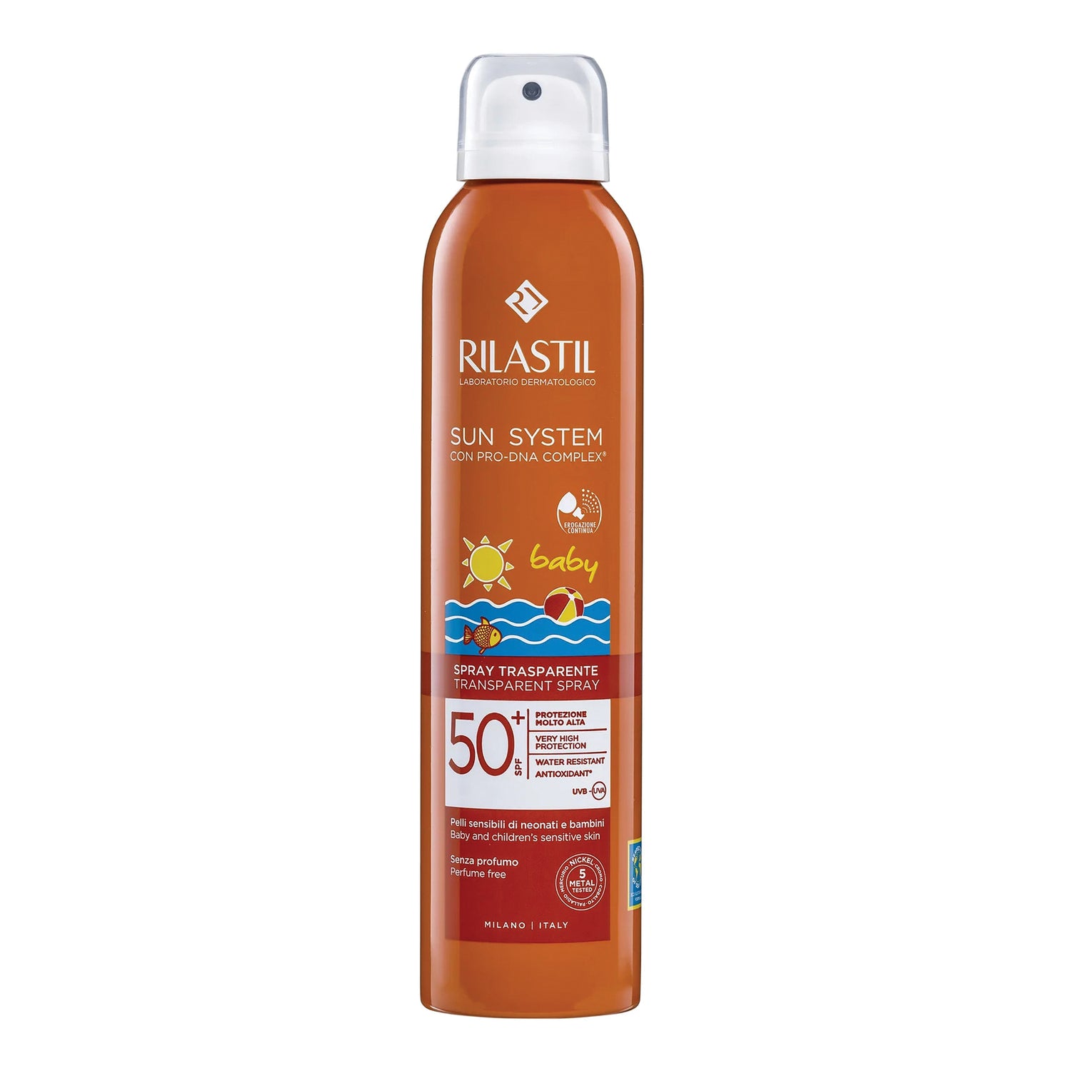 Rilastil Sun System Baby Trasparent Spf 50+ Protezione Solare Corpo 200ml