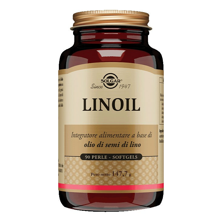Solgar Linoil | Olio Semi Lino Omega-3 ALA Colesterolo | 90 Perle
