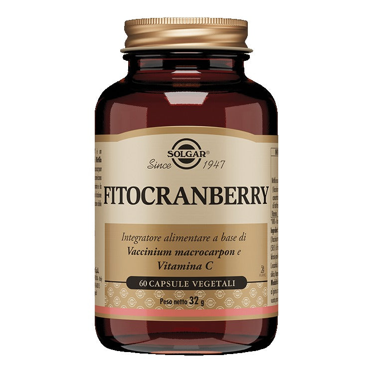 Solgar Fitocranberry | Cranberry Vie Urinarie Vitamina C | 60 Capsule  