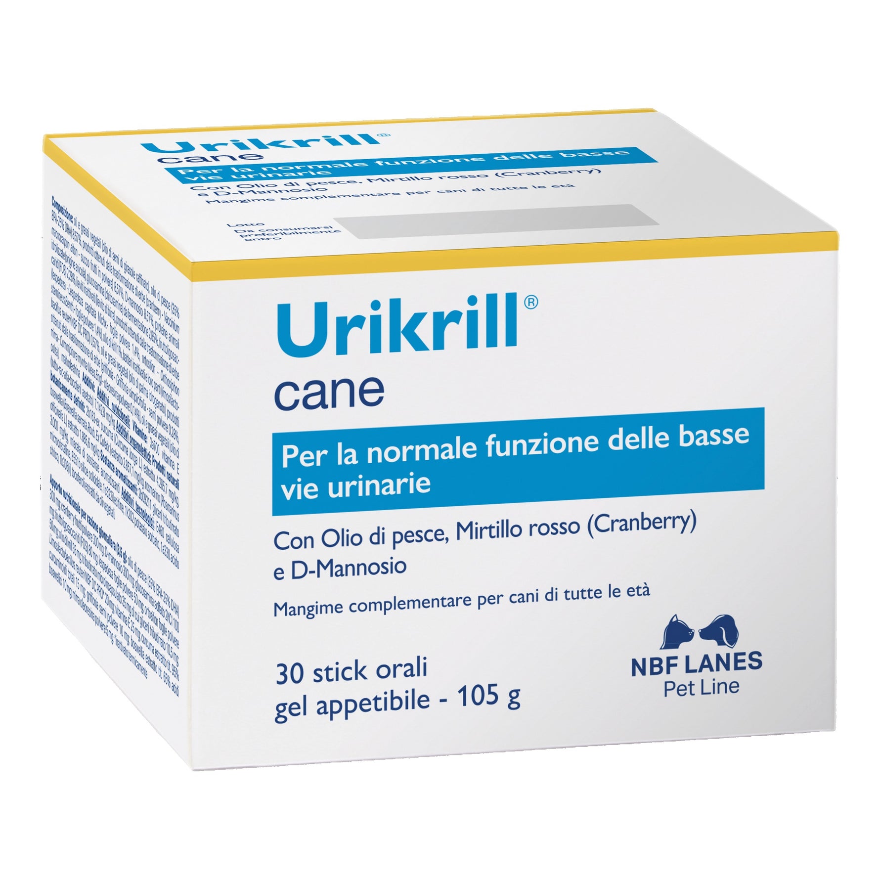 Urikrill Cane | Integratore Vie Urinarie Urobioma Cani Medio Grandi | 30 Bustine
