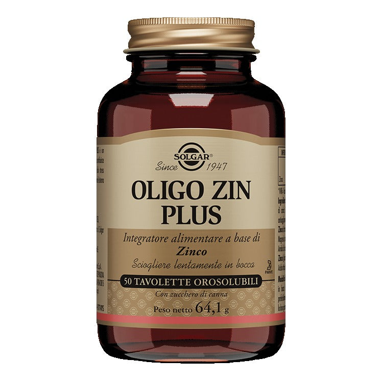 Solgar Oligo Zin Plus | Zinco Sistema Immunitario | 50 Tavolette  
