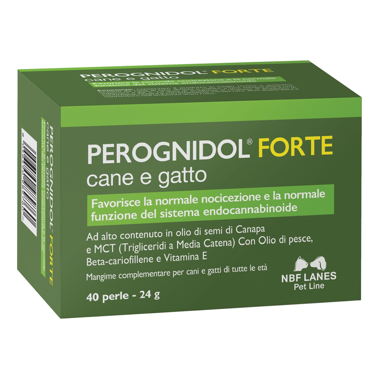 Perignidol Forte | Integratore Olio Canapa Cani Gatti | 40 Perle