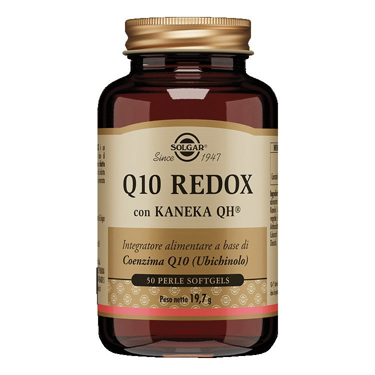 Solgar Q10 Redox | Coenzima Q10 Ubichinolo 100mg | 50 Perle Softgels  