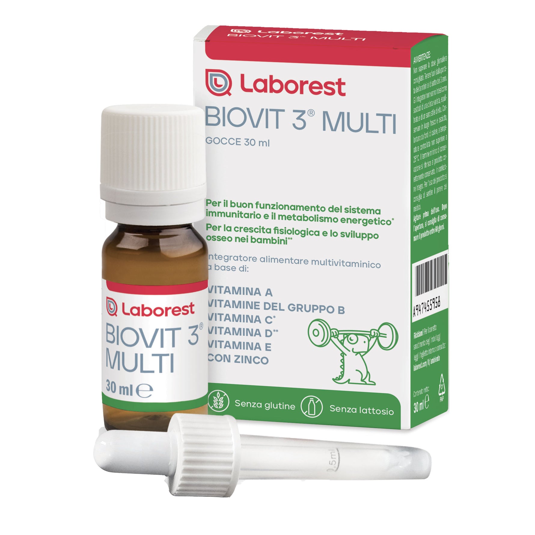 Biovit 3 Multi | Multivitaminico Vitamina D3 Gruppo B | 30 ml

