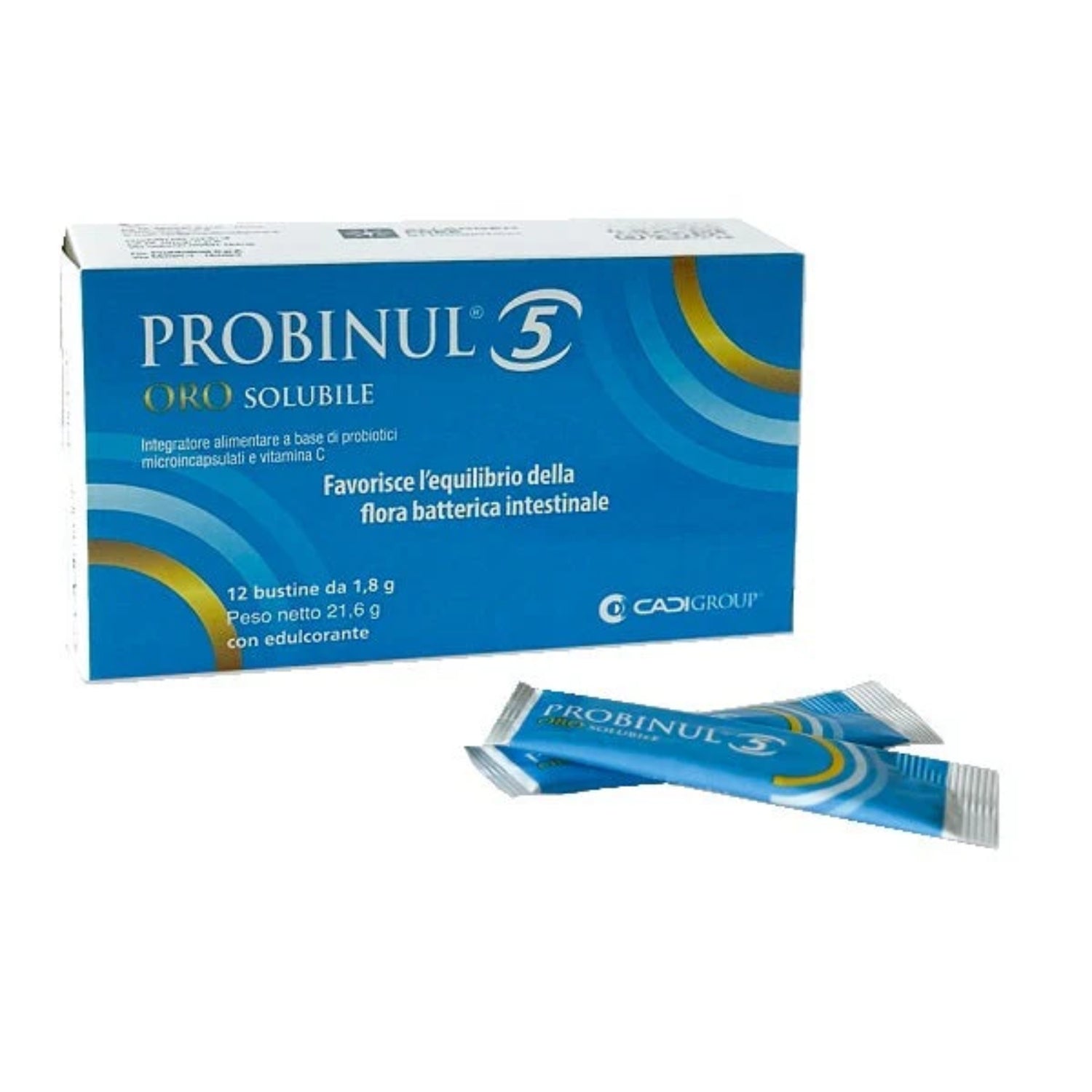 Probinul 5 Oro Solubile probiotici vitamina C flora intestinale 12 Stick
