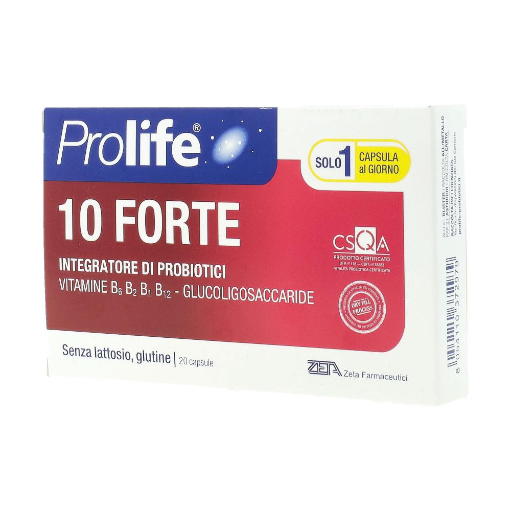 Prolife 10 Forte - Integratore Di Fermenti Lattici 20 Capsule