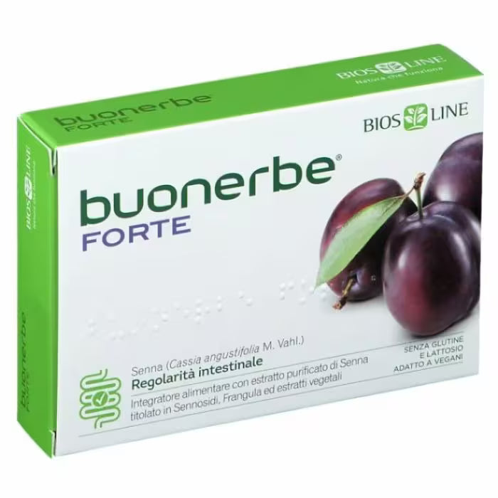 Biosline Buonerbe Forte integratore senna inulina regolarità intestinale 90 compresse