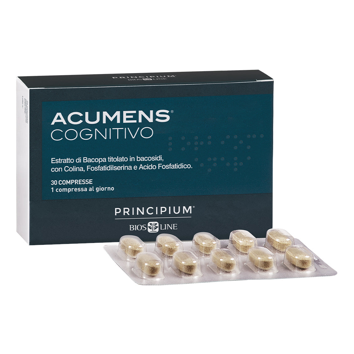 Principium Acumens Cognitivo | Bacopa Colina Memoria | 30 Compresse  