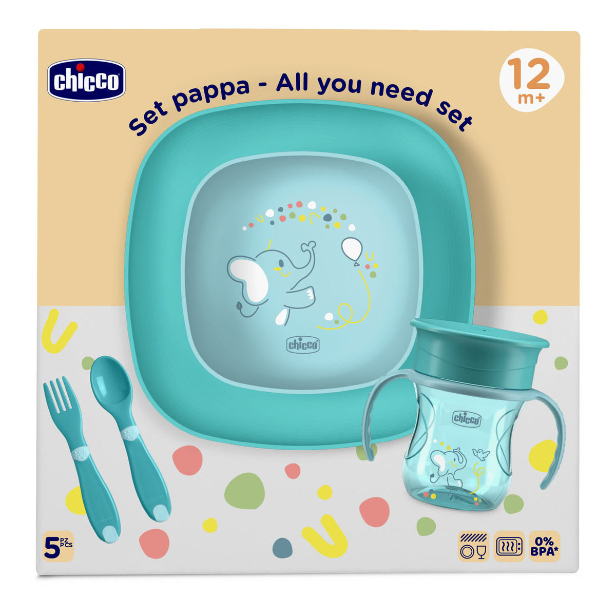 CH SET PAPPA 12M+ AZZURRO  