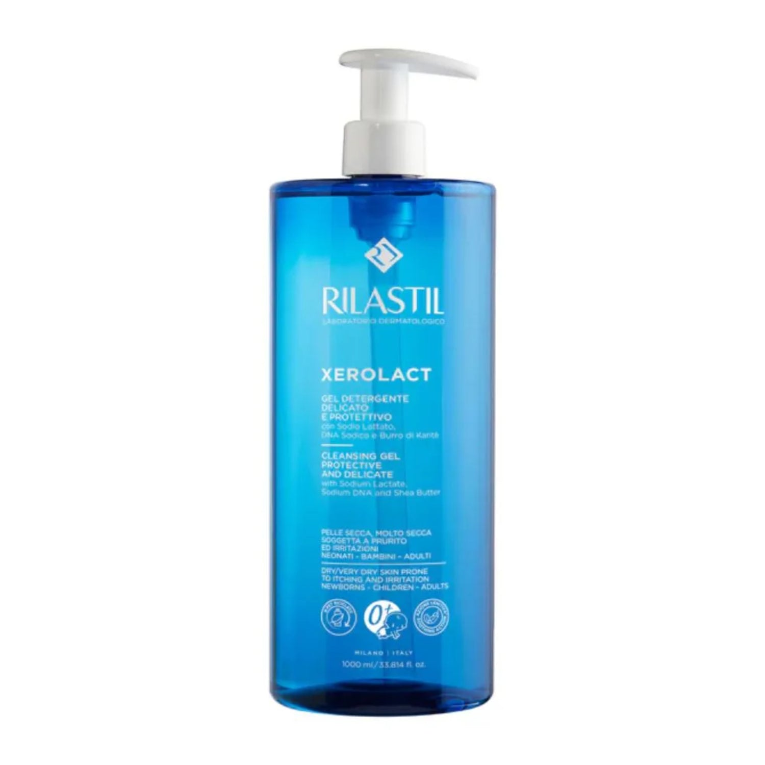 Rilastil Xerolact Gel Detergente Viso e Corpo 1 L