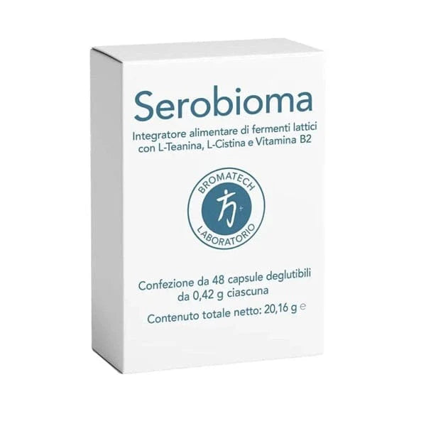 Serobioma | Fermenti Lattici L-Teanina L-Cistina Vitamina B2 | 48 Capsule