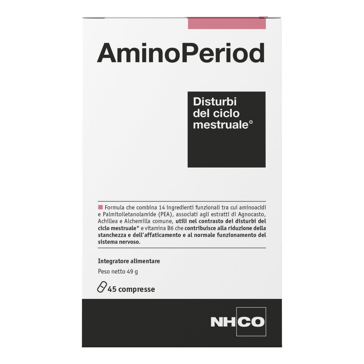 NHCO AminoPeriod | Integratore Disturbi del Ciclo Mestruale | 45 Compresse  
