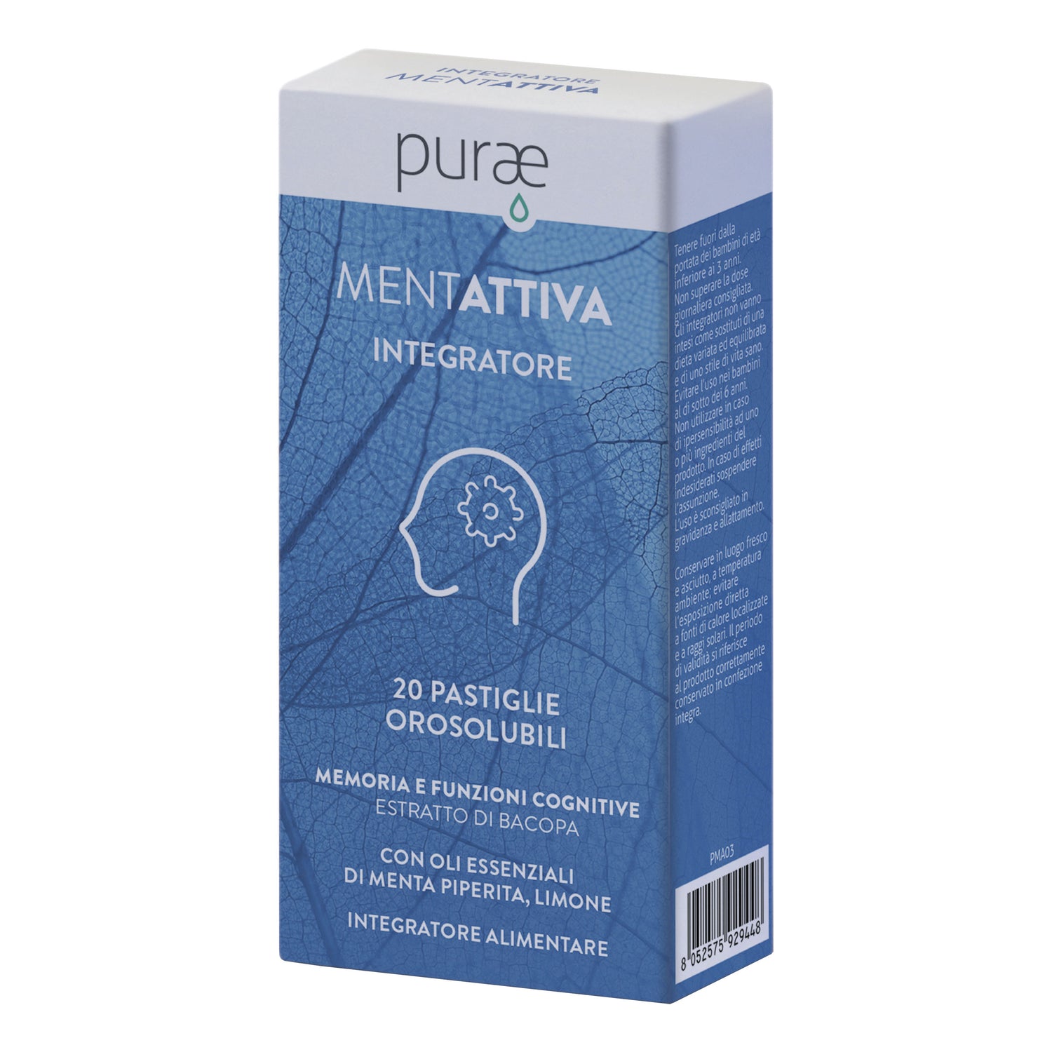 Purae Mentattiva Integratore 20 Pastiglie Orosolubili