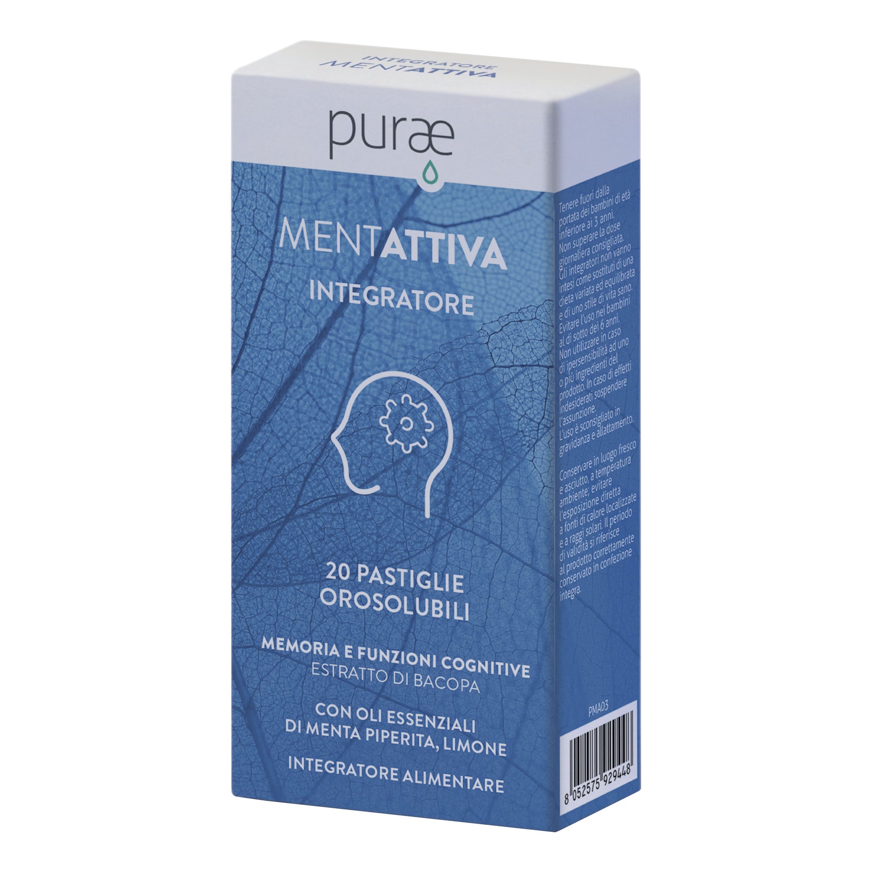 Purae Mentattiva Integratore 20 Pastiglie Orosolubili
