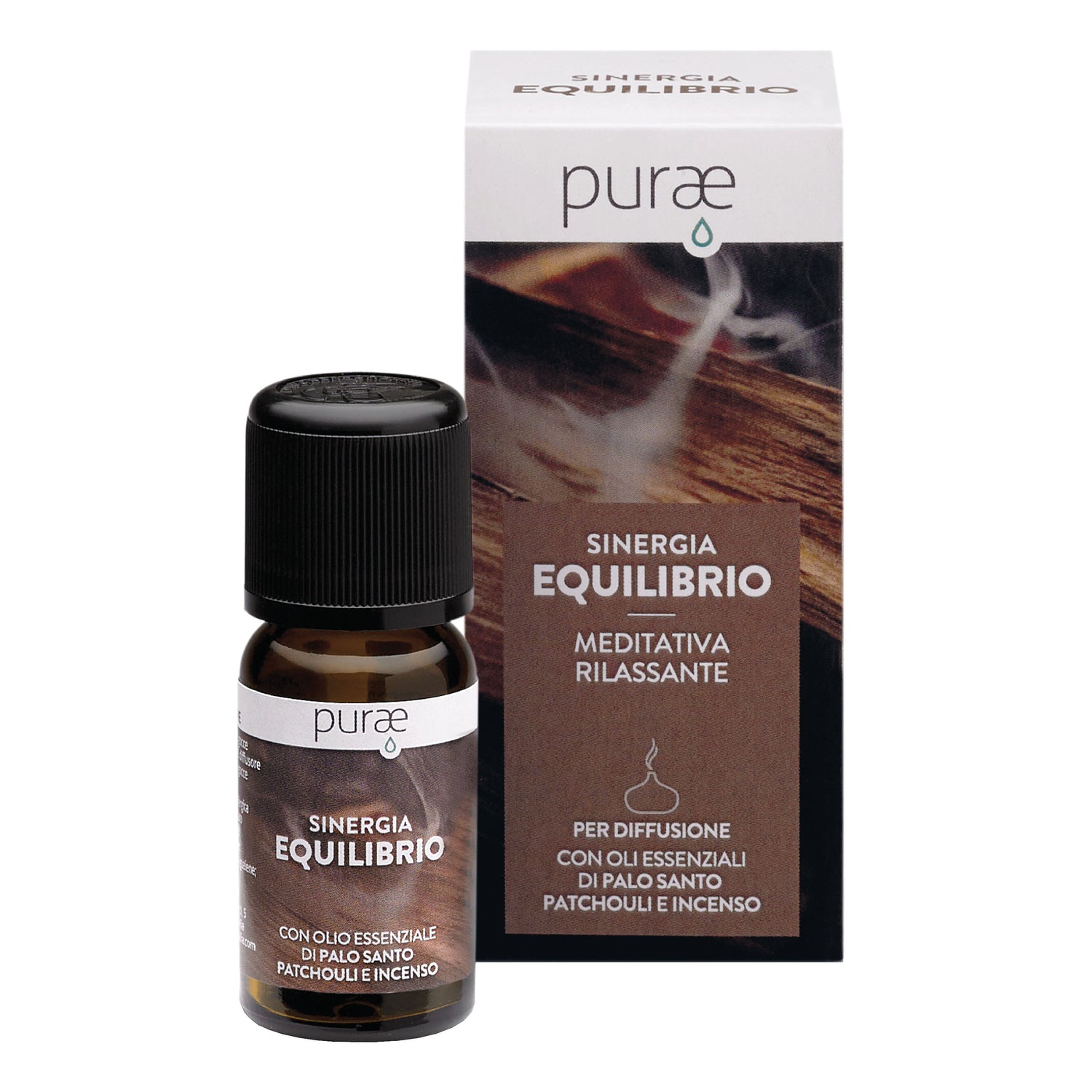 Purae Sinergia Equilibrio | Oli Essenziali Meditazione e Benessere | 10ml