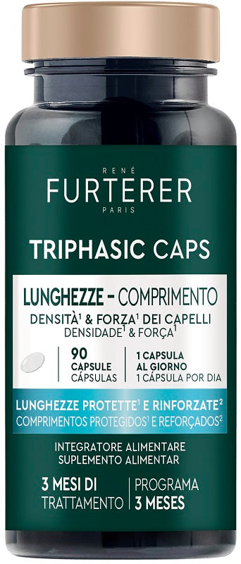 Triphasic Caps Lunghezze | Integratore Capelli Lunghi Biotina Zinco | 90 Capsule