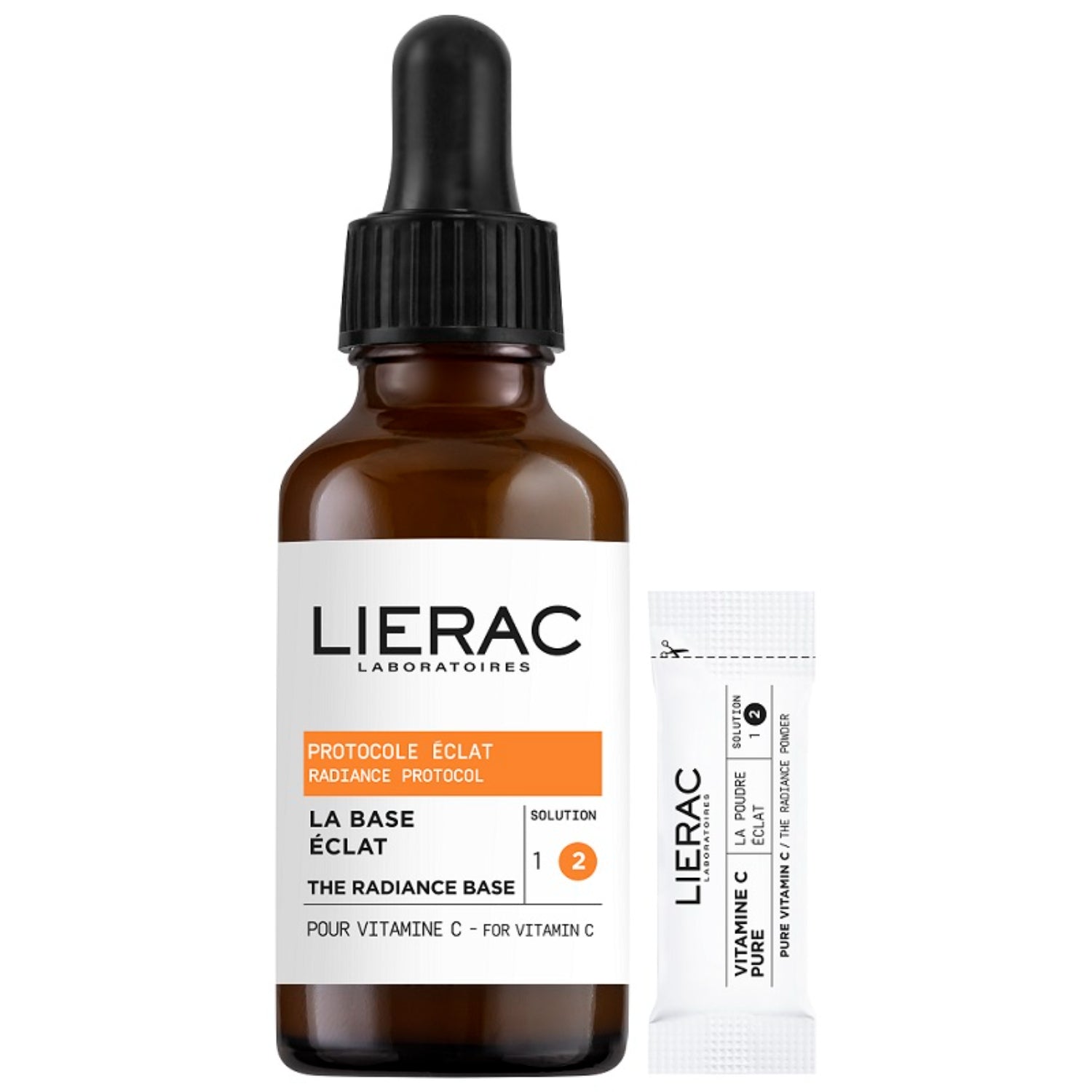 Lierac Protocollo Luminosità Siero Concentrato | Vitamina C Pura Illuminante | 30 ml + 14 bustine