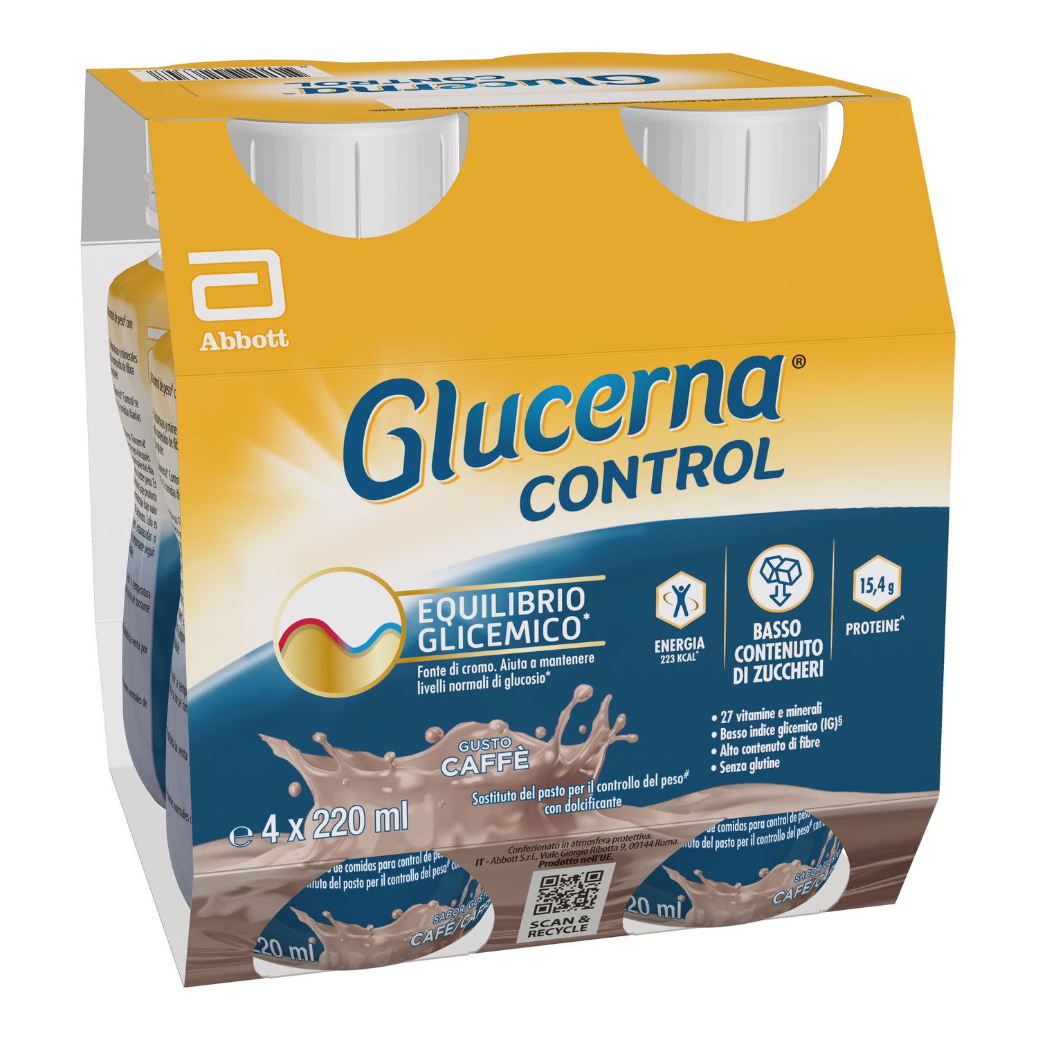 GLUCERNA CONTROL CAFFE'4X220ML