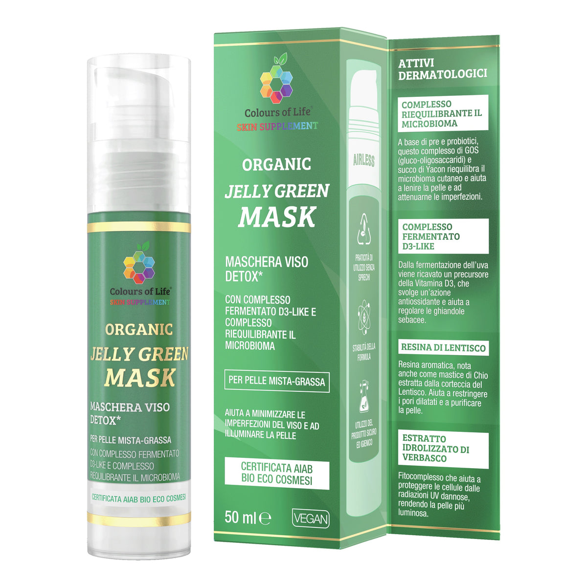 Jelly Green | Maschera Viso Detox Microbioma | 50ml  