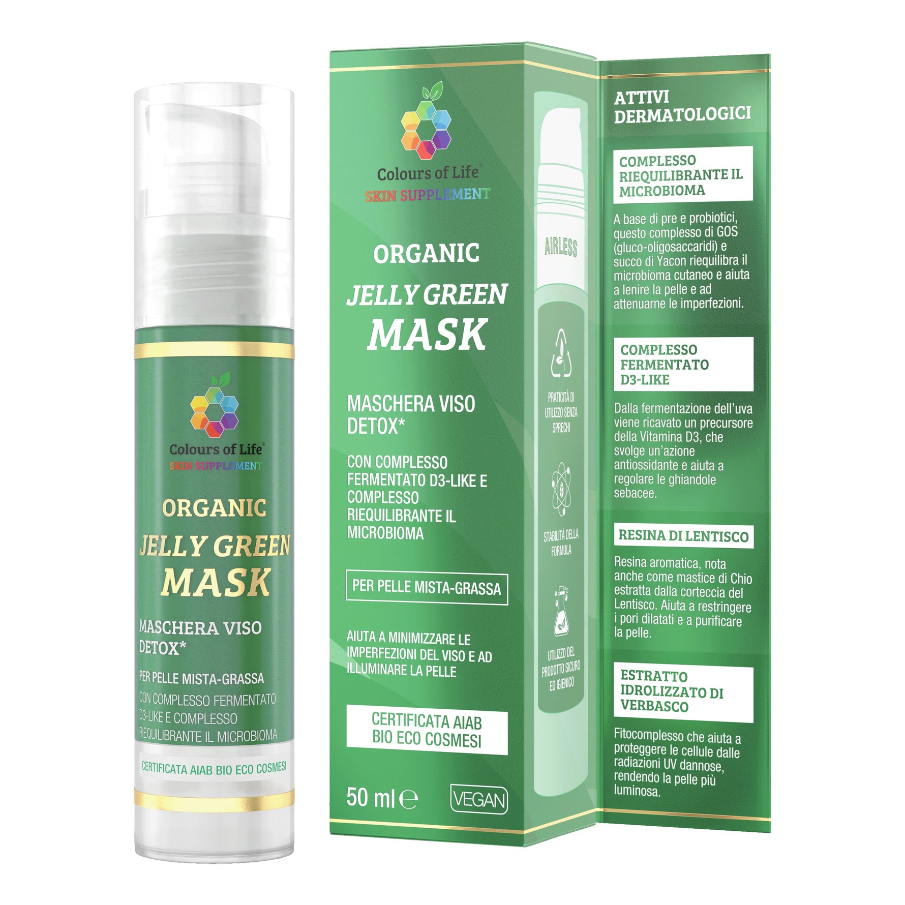 Jelly Green | Maschera Viso Detox Microbioma | 50ml
