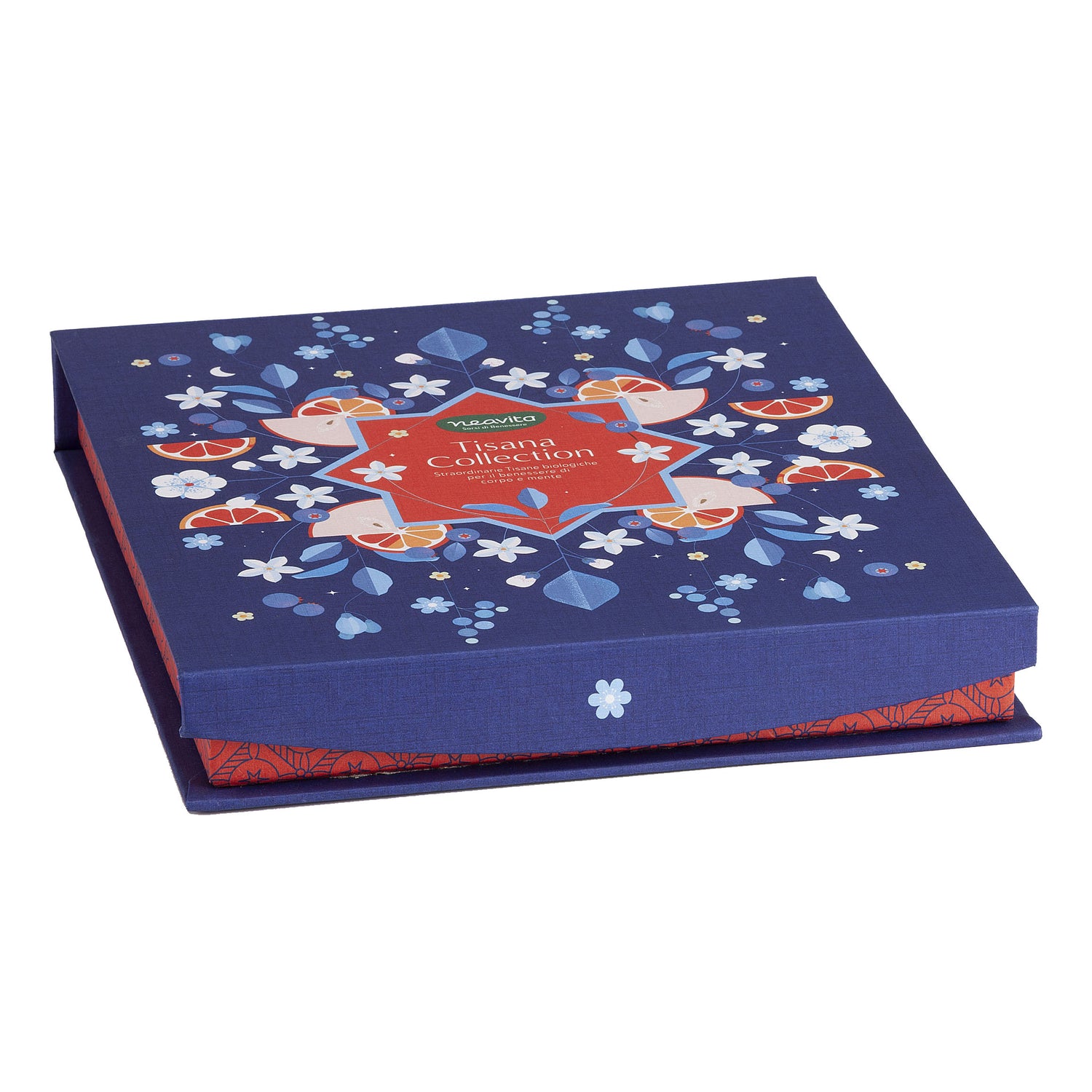 Neavita Cofanetto Quadrato Bio Tisane Collection Blu 27 Infusi E Tisane