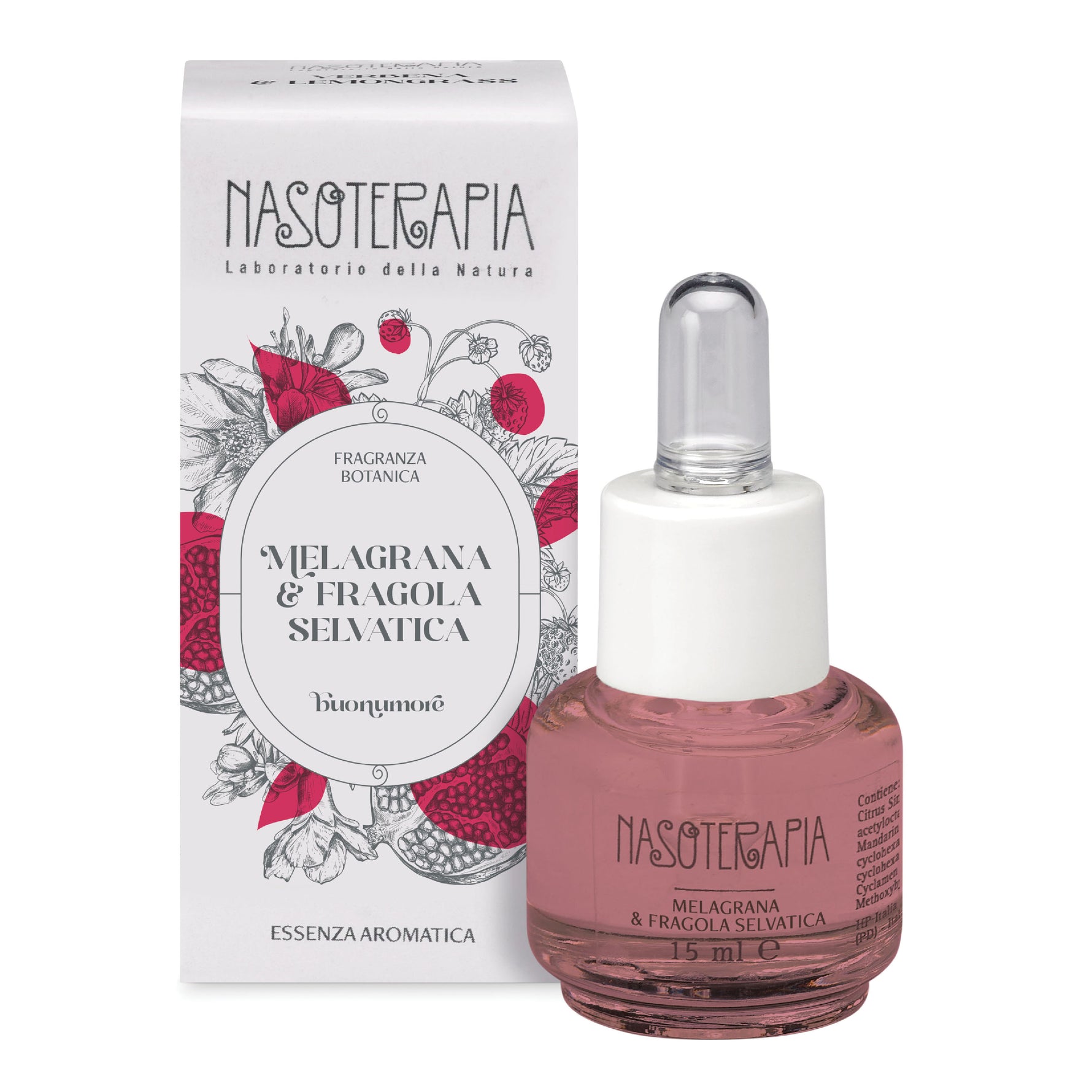 Nasoterapia Essenza Aromatica Per Diffusore Melagrana &amp; Fragola Selvatica 15ml - Buonumore
