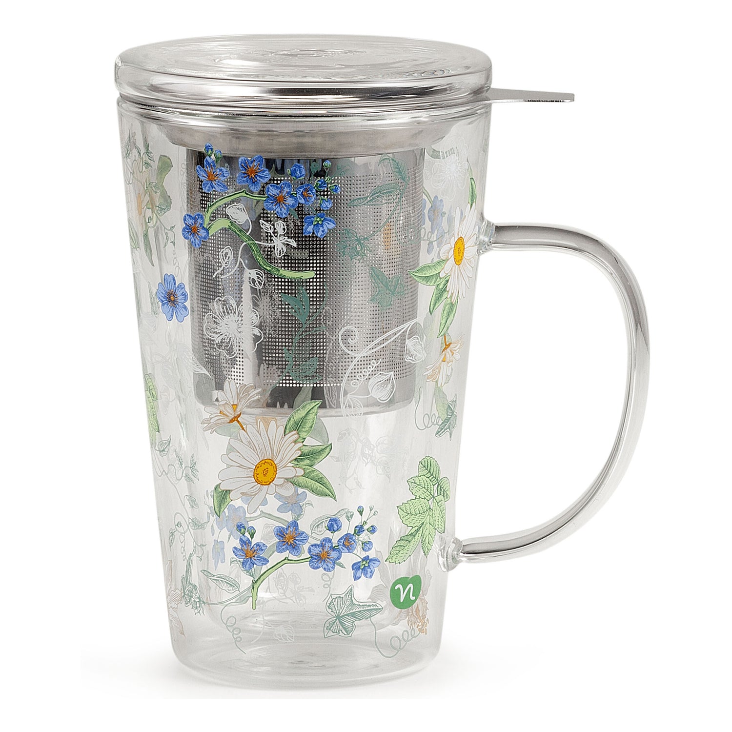 Neavita Infusiera In Vetro Filtro Acciaio Herbal Infuser 300ml