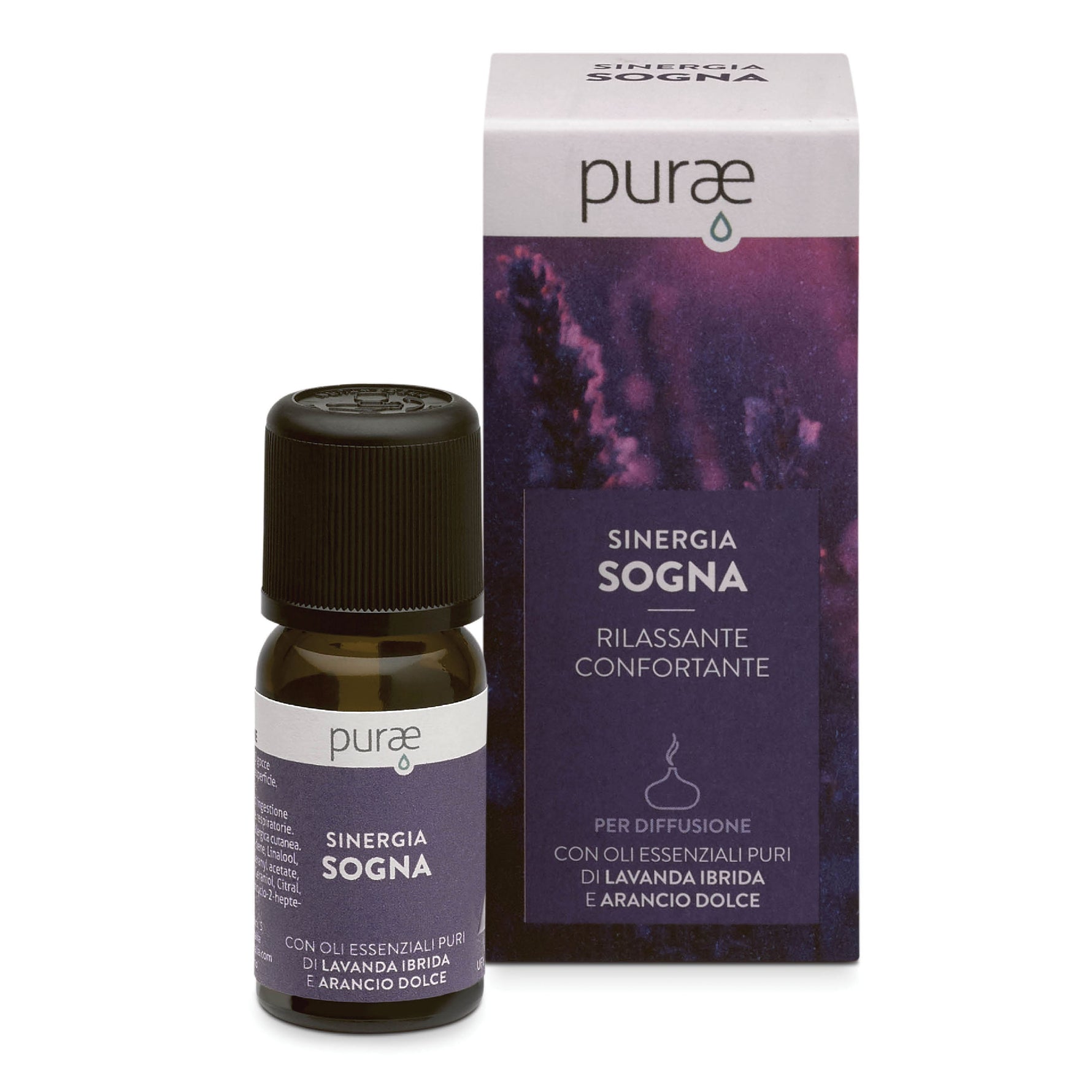 Purae Sinergia Sogna | Oli Essenziali Rilassante per Sonno | 10ml
