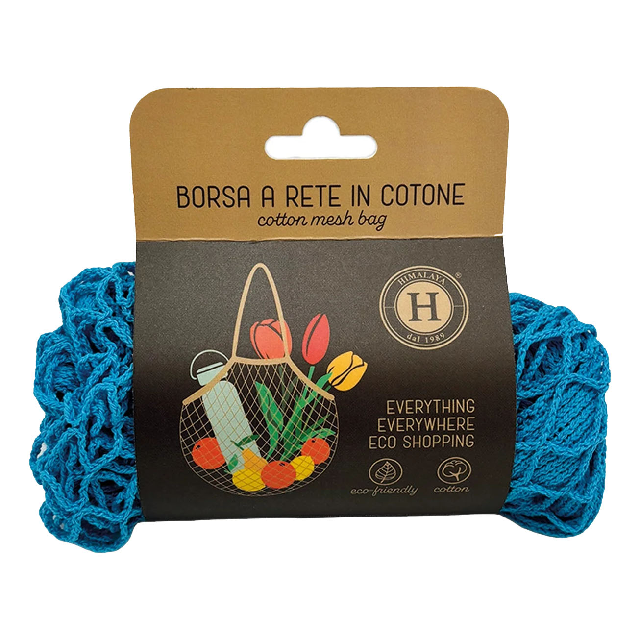 HIMALAYA BORSA RETE COTONE BLU