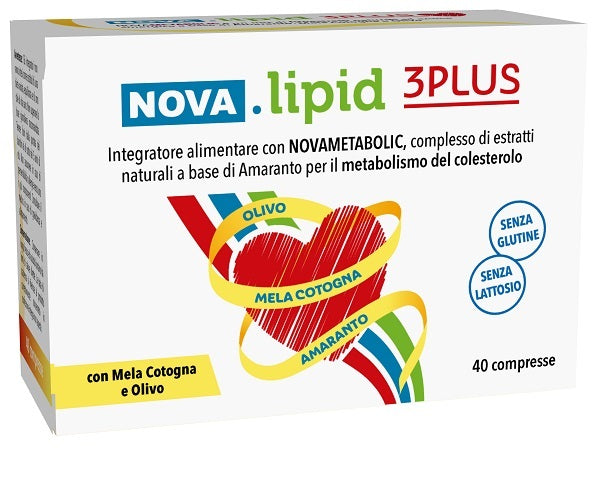 Nova Lipid 3 Plus | Amaranto Olivo Colesterolo | 40 Compresse  