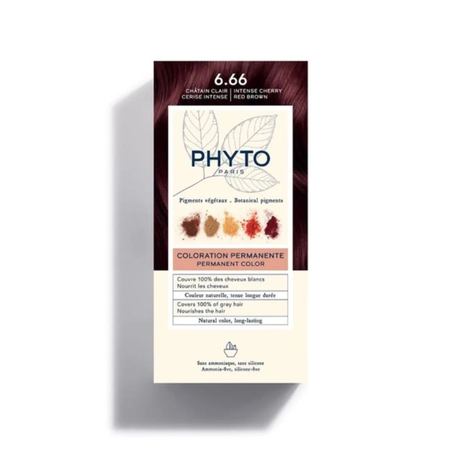 Phyto Phytocolor Colorazione Permanente Capelli N. 6,66 Castano Rosso Intenso Ciliegia