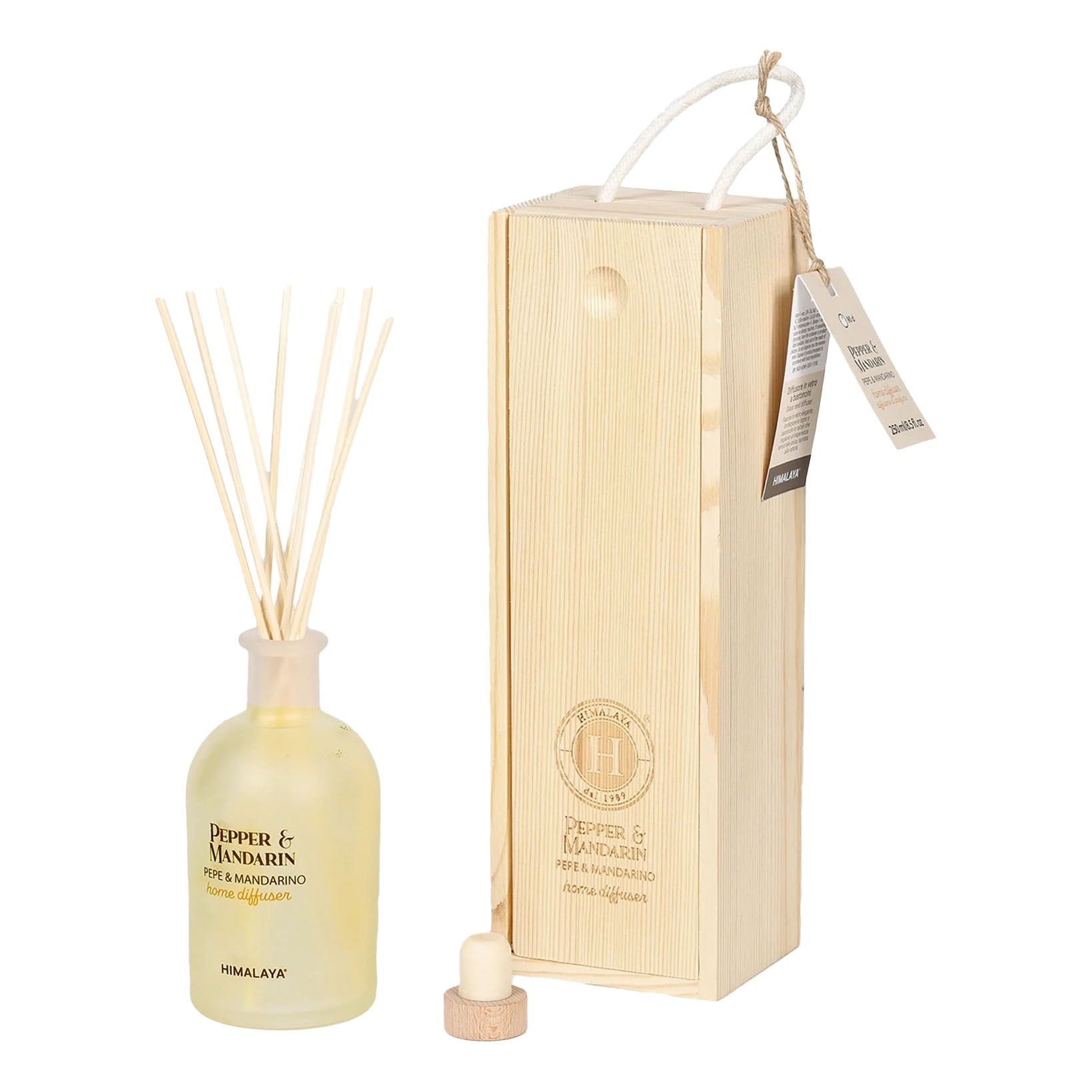 Himalaya Diffusore Serenity Pepe &amp; Mandarino | Profumatore Ambiente con Bastoncini | 250 ml
