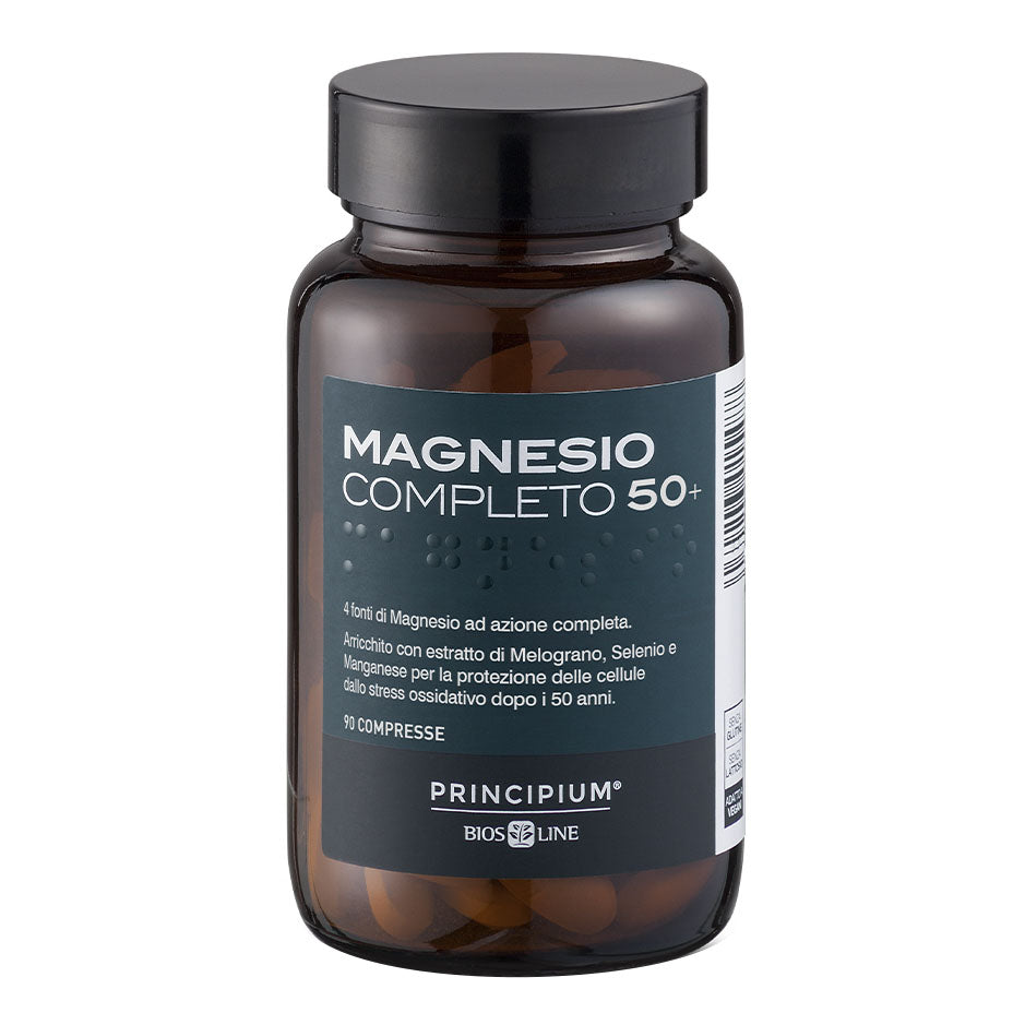 Principium Magnesio Completo 50+ | 4 Fonti Melograno Selenio | 90 Compresse