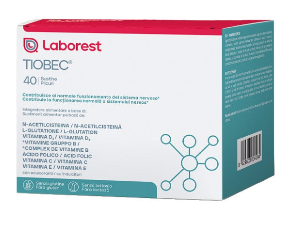 Tiobec | Antiossidante N-Acetilcisteina Glutatione | 40 Bustine