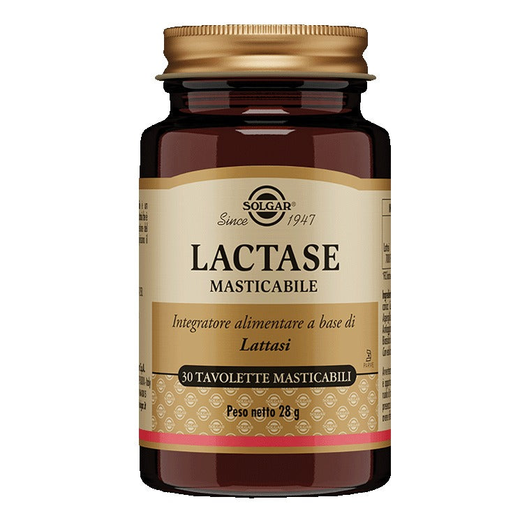 Solgar Lactase | Lattasi Masticabile Intolleranza Lattosio | 30 Tavolette
