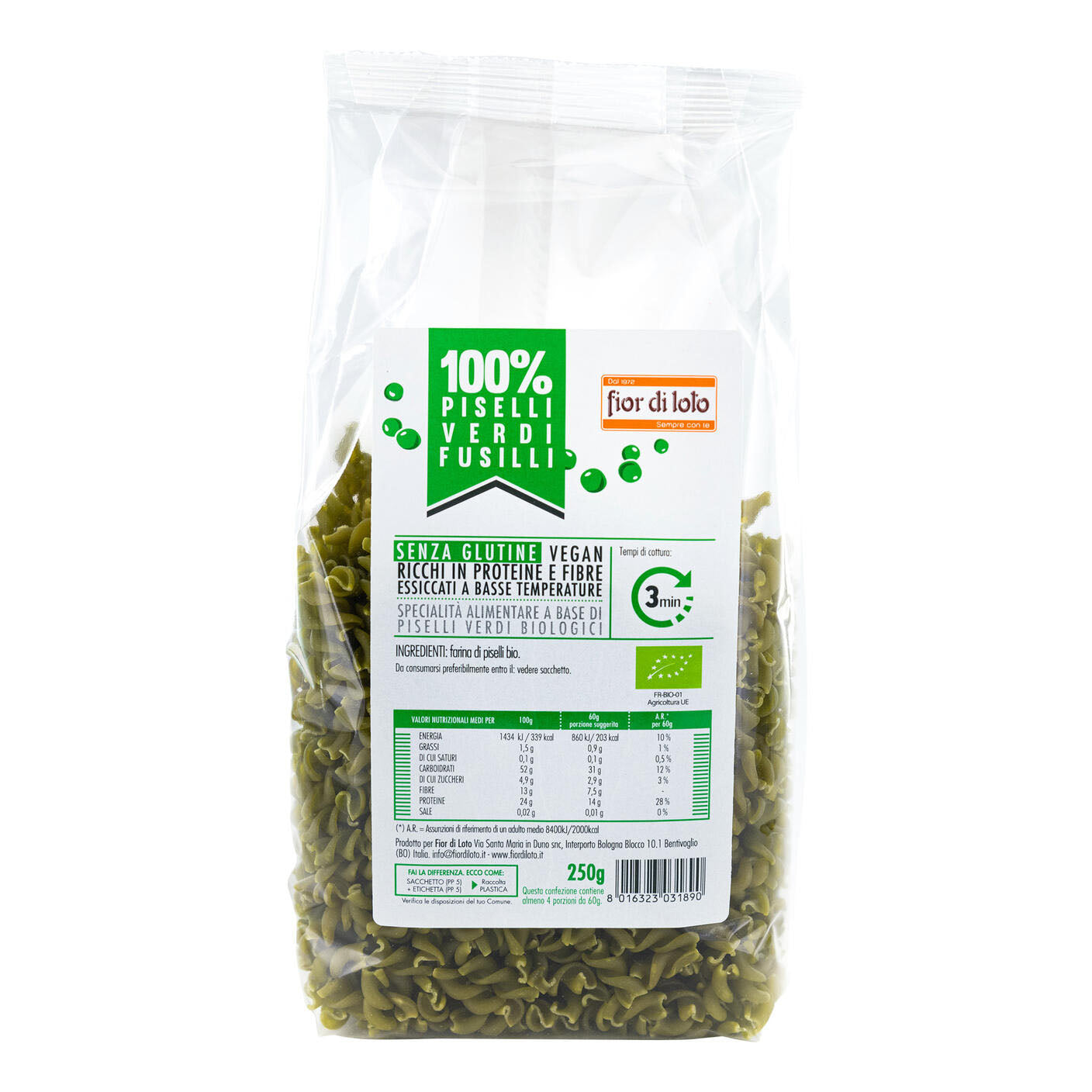 FUSILLI DI PISELLI BIO 250G
