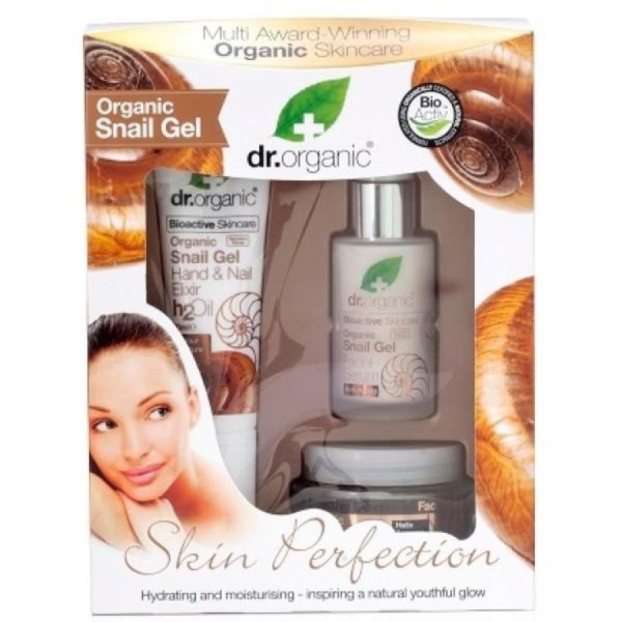Dr. Organic Snail Gel | Gift Pack Viso Corpo Bava di Lumaca | Cofanetto Regalo