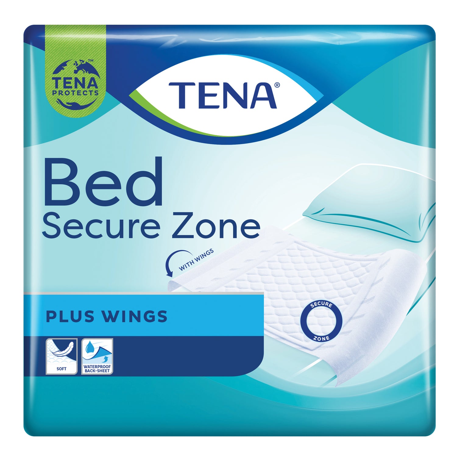 Tena Bed Plus Secure Zone - Traverse Assorbenti Monouso Dimensioni 80 X 180cm 20 Pezzi