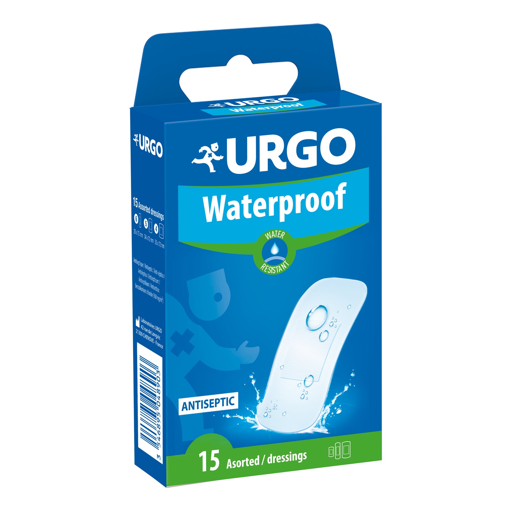 URGO WATERPROOF CER ASSORT 15P
